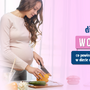 Kobieta w ciąży przygotowuje zdrowy posiłek