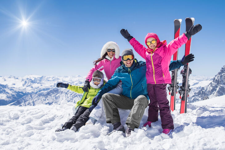 Rodzina na nartach