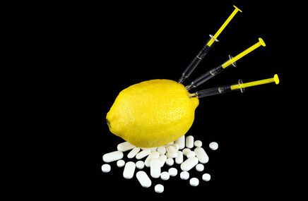 Cytryna i tabletki z witaminą C