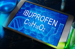 Tablet wyświetlający wzór Ibuprofenu