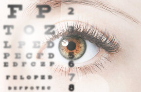 Tablica do badania wzroku na oku
