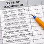 Tabela z rodzajami magnezu